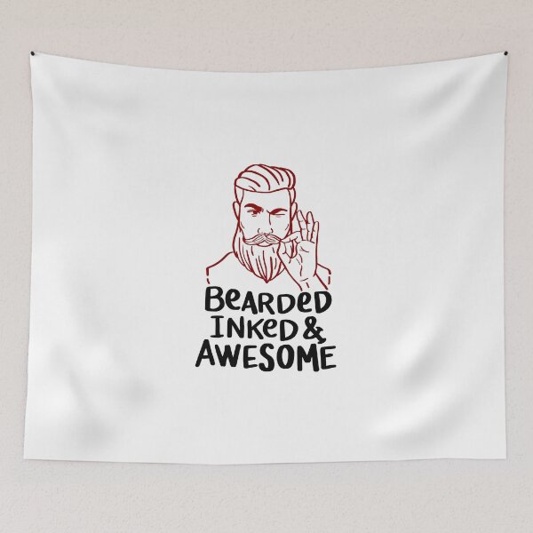 Item preview, Bearded Inked and Awesome - Beard Tattoo Beard Care designed and sold by anziehend.