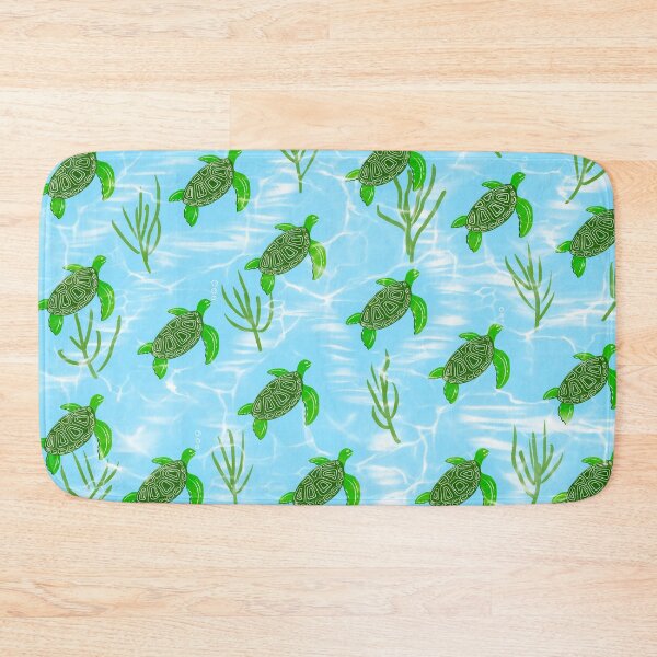 Item preview, Green Ocean Turtles Swimming - Sea Turtles Pattern designed and sold by SMillustrations.