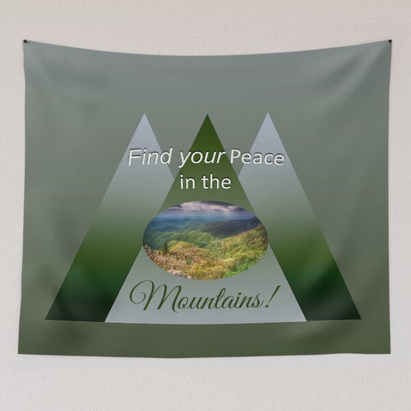 Item preview, Find Your Peace in the Mountains designed and sold by Kathy Weaver.