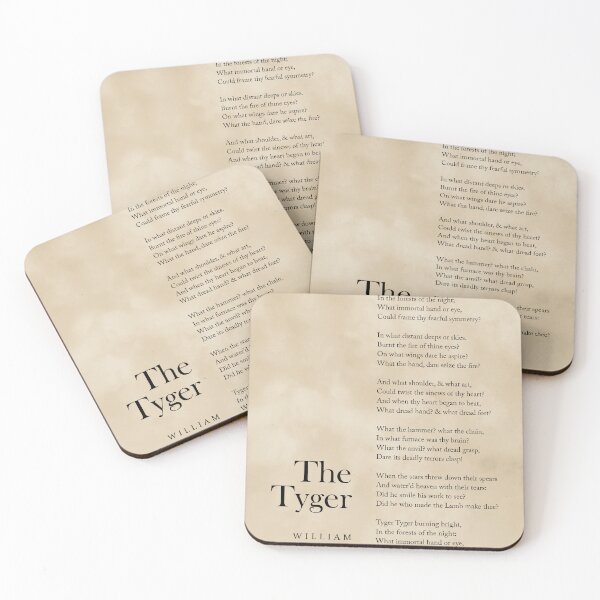 Item preview, The Tyger - William Blake Poem - Literature - Typography Print 3 - Vintage designed and sold by Studio Grafiikka.