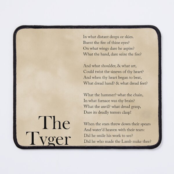 Item preview, The Tyger - William Blake Poem - Literature - Typography Print 3 - Vintage designed and sold by Studio Grafiikka.