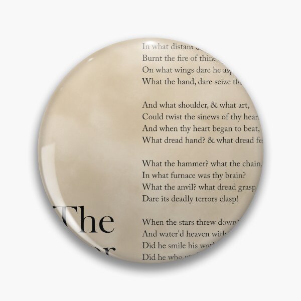 Item preview, The Tyger - William Blake Poem - Literature - Typography Print 3 - Vintage designed and sold by Studio Grafiikka.