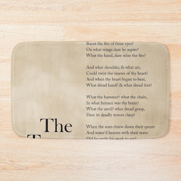 Item preview, The Tyger - William Blake Poem - Literature - Typography Print 3 - Vintage designed and sold by Studio Grafiikka.