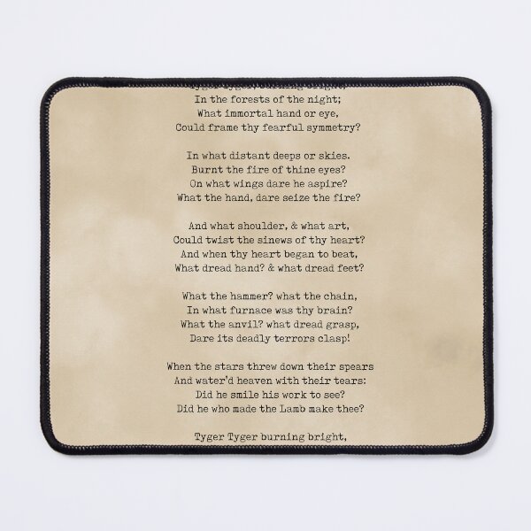 Item preview, The Tyger - William Blake Poem - Literature - Typewriter Print 3 - Vintage designed and sold by Studio Grafiikka.