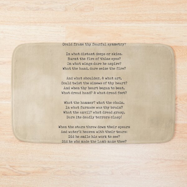 Item preview, The Tyger - William Blake Poem - Literature - Typewriter Print 3 - Vintage designed and sold by Studio Grafiikka.