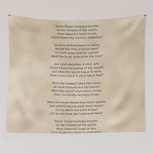 Item preview, The Tyger - William Blake Poem - Literature - Typewriter Print 3 - Vintage designed and sold by Studio Grafiikka.