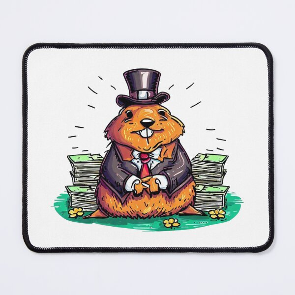Item preview, Millionaire groundhog with his money designed and sold by GroundhogMs.