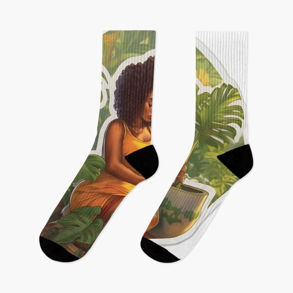 Item preview, Botanical Bliss Art Print | Woman of Color, Tropical Plants, Green Oasis, Boho designed and sold by Artistically-T.