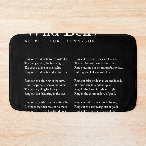 Item preview, Ring Out, Wild Bells - Alfred, Lord Tennyson Poem - Literature - Typography Print 2 - Black designed and sold by Studio Grafiikka.