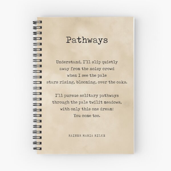 Item preview, Pathways - Rainer Maria Rilke Poem - Literature - Typewriter Print 3 - Vintage designed and sold by Studio Grafiikka.