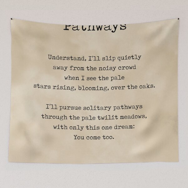Item preview, Pathways - Rainer Maria Rilke Poem - Literature - Typewriter Print 3 - Vintage designed and sold by Studio Grafiikka.