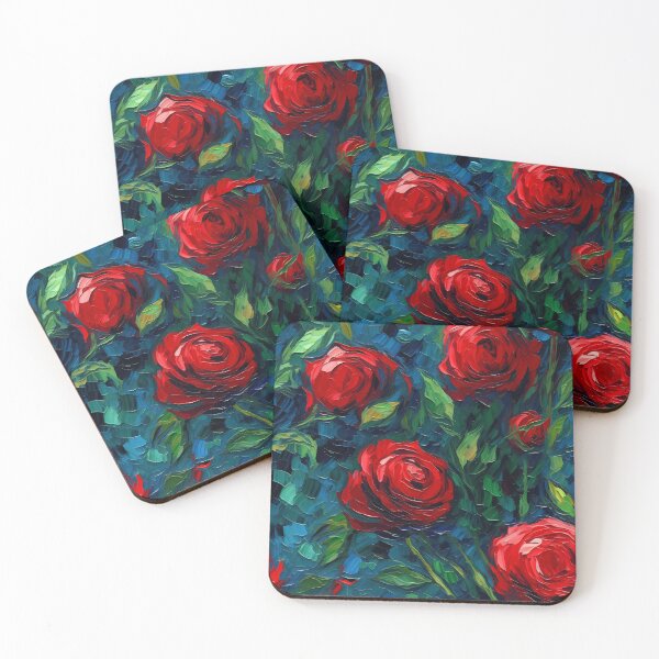 Artikelvorschau, Postimpressionistische Rosen im Stil von Van Gogh entworfen und verkauft von TheMerch-er.