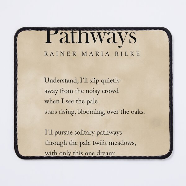 Item preview, Pathways - Rainer Maria Rilke Poem - Literature - Typography Print 3 - Vintage designed and sold by Studio Grafiikka.