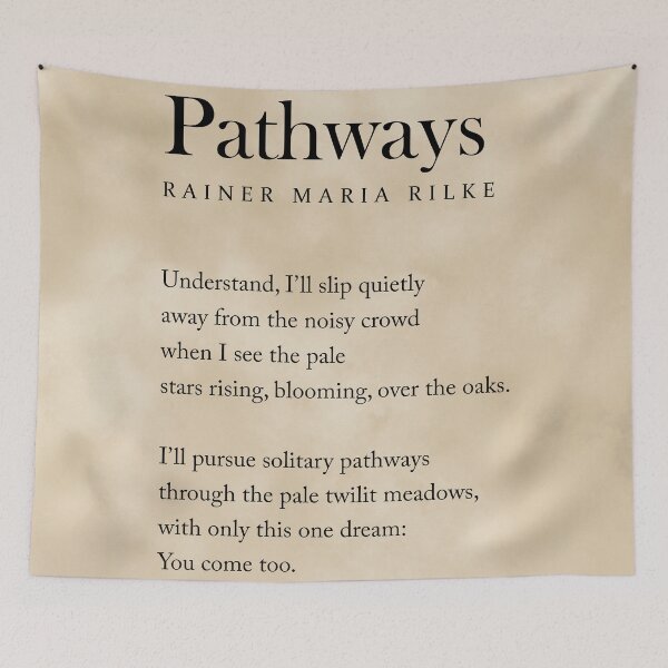 Item preview, Pathways - Rainer Maria Rilke Poem - Literature - Typography Print 3 - Vintage designed and sold by Studio Grafiikka.