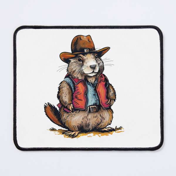 Item preview, Old west cowboy groundhog designed and sold by GroundhogMs.