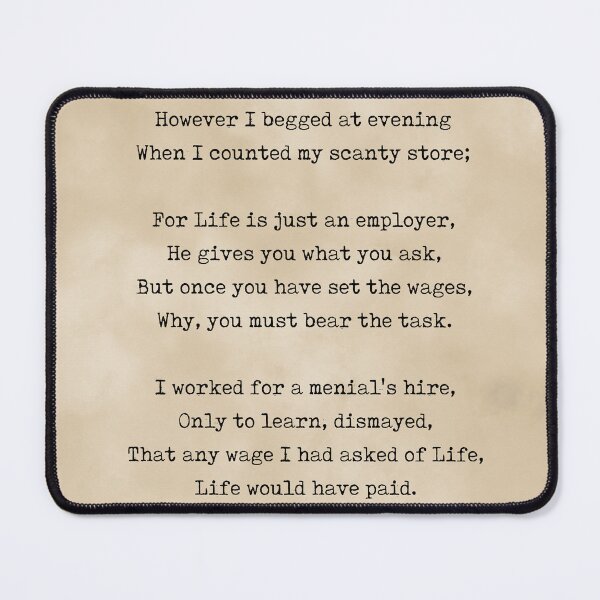 Item preview, I bargained with life - Jessie Belle Rittenhouse Poem - Literature - Typewriter Print 3 - Vintage designed and sold by Studio Grafiikka.