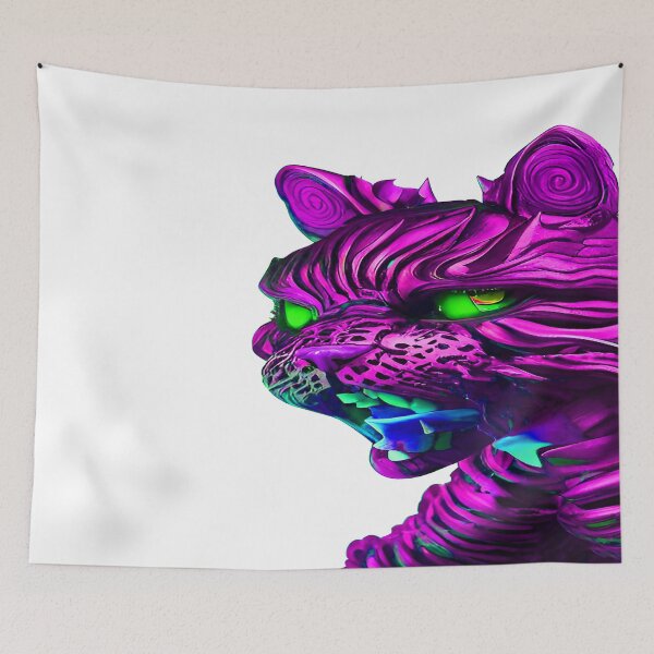 Item preview, Cat Crazy Tiger Hot Pink designed and sold by deniselynnimage.