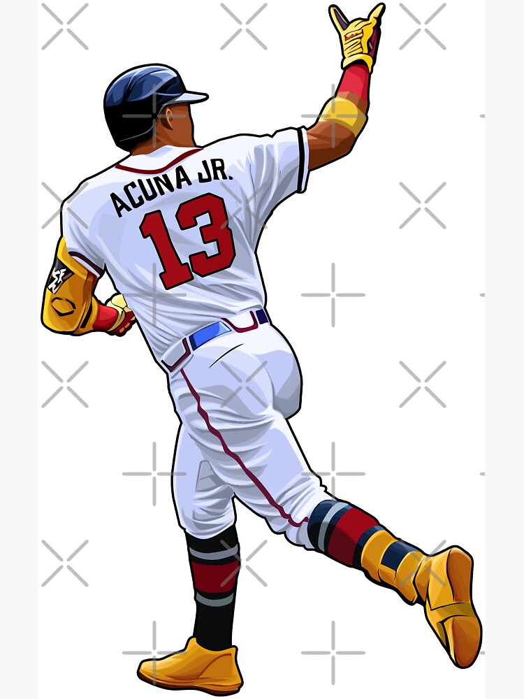 Ronald Acuna Jr Printable Art Portrait Braves Baseball #13 - Digital  Download