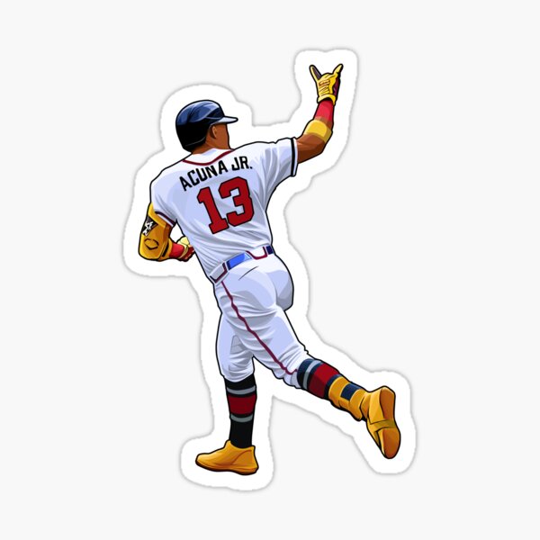 Ronald Acuña Jr. Jersey Sticker for Sale by blt1000