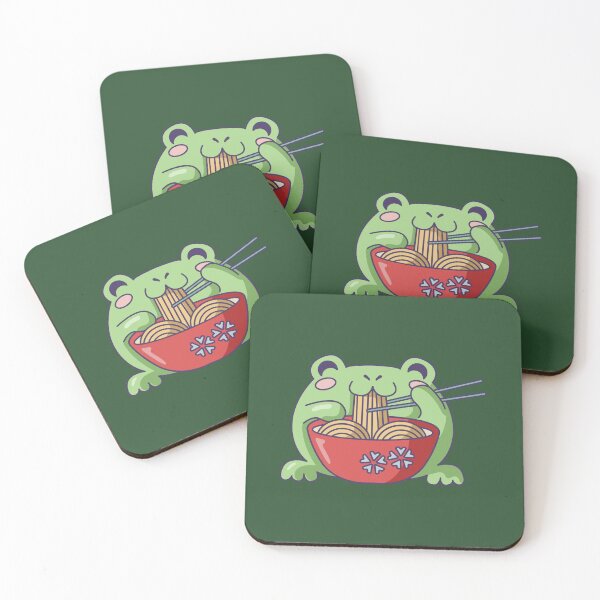 Item preview, Frog eats ramen noodles designed and sold by DerSenat.