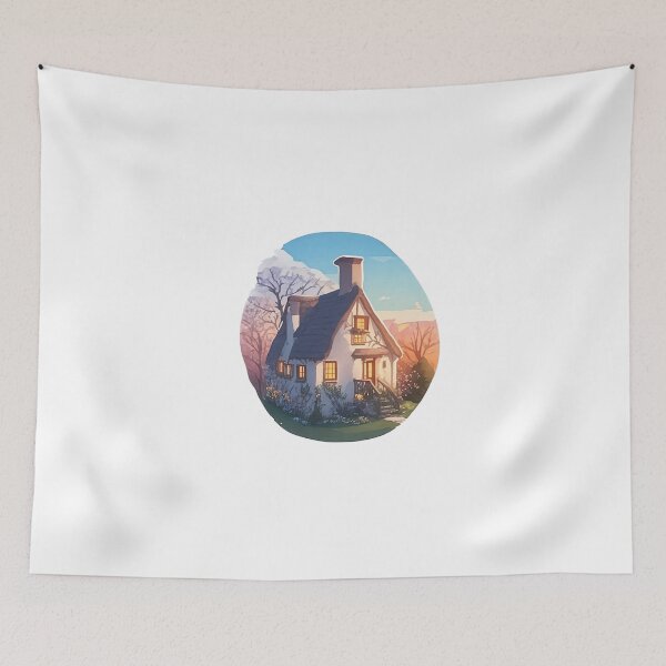 Item preview, Cute French Cottage with sunrise. designed and sold by Jayjaynaenae.
