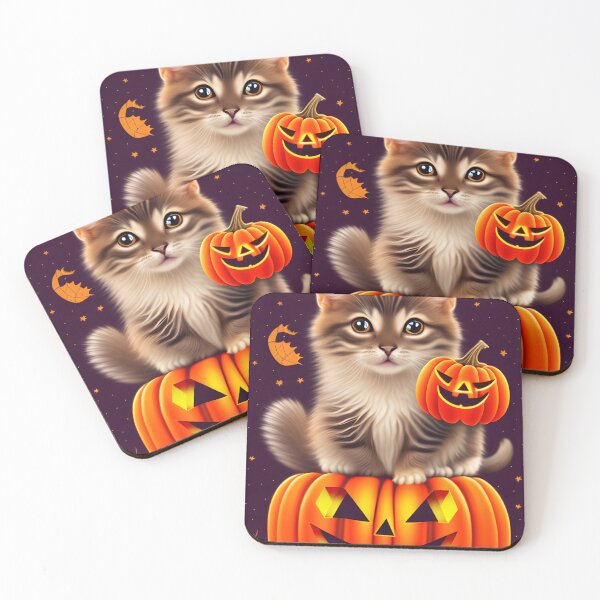 Item preview, Haloween pumpkin cat  designed and sold by LifeisStickers.