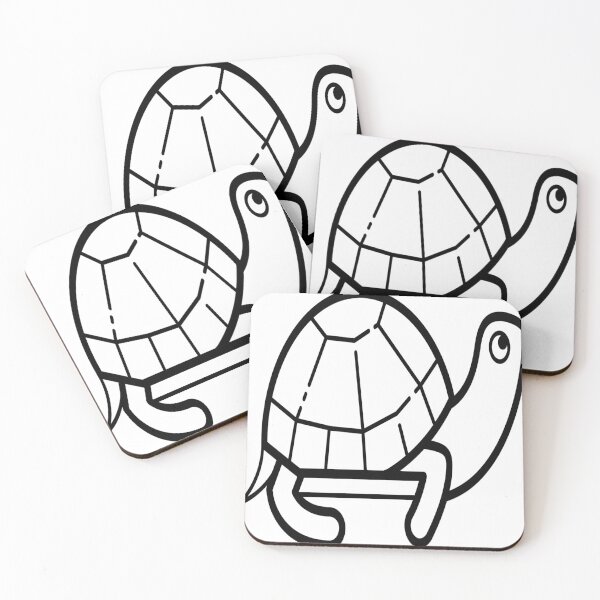 Item preview, Black and white turtle with long legs and round shell designed and sold by ElaCollins66.