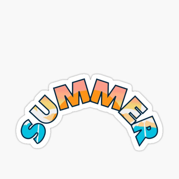 Summer - welcome summer (black 2) Glossy Sticker