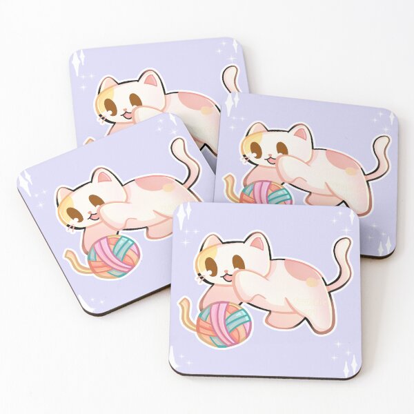 Item preview, Calico Cat Playing With Yarn designed and sold by franzieart.