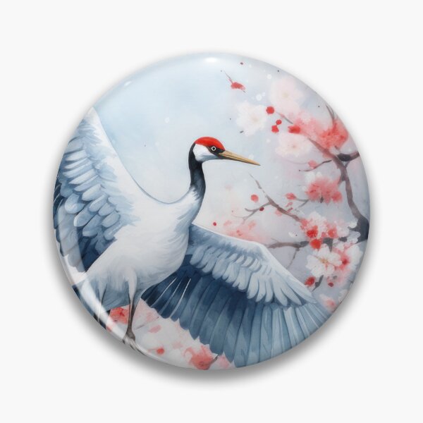Item preview, Flying Red-crowned Crane designed and sold by kirindesign.