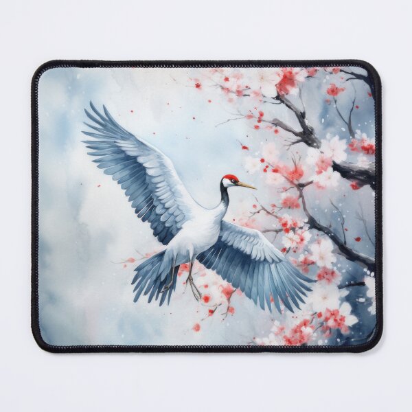 Item preview, Flying Red-crowned Crane designed and sold by kirindesign.