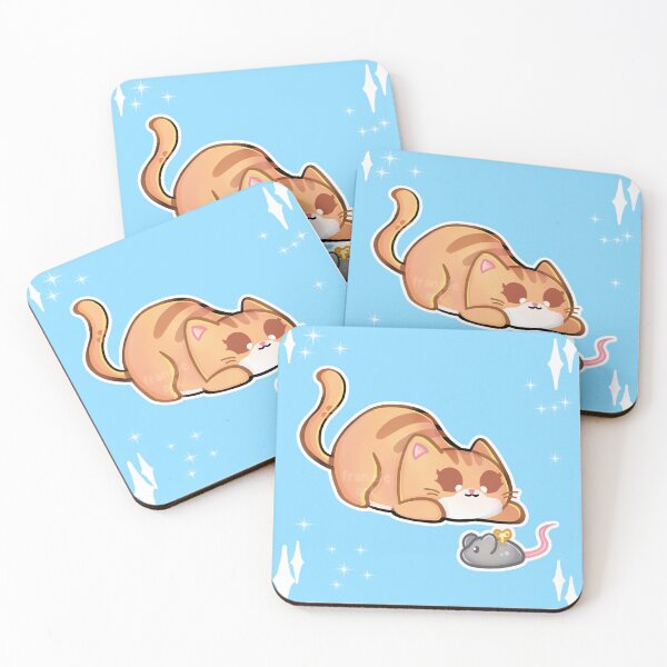 Item preview, Orange Tabby Cat Playing With Mouse designed and sold by franzieart.