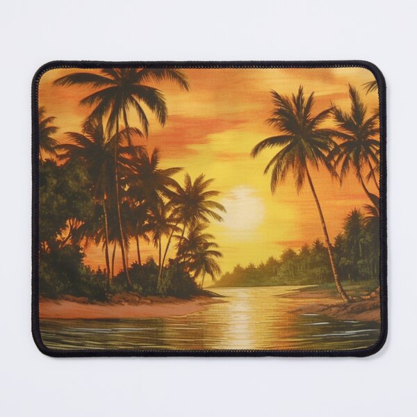 Item preview, Serene Paradise - Tropical Sunset Art Print, Tranquil Beauty designed and sold by Dubage603.