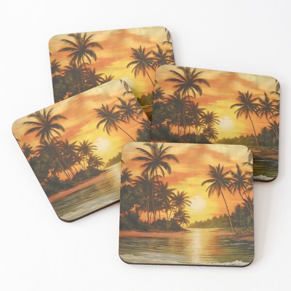 Item preview, Serene Paradise - Tropical Sunset Art Print, Tranquil Beauty designed and sold by Dubage603.