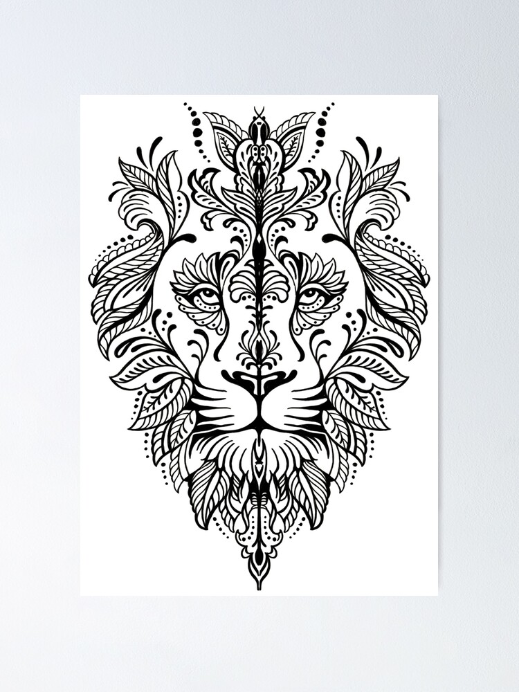 Tribal Lion Head Logo. Tattoo Design. Stencil Vector Illustration Royalty  Free SVG, Cliparts, Vectors, and Stock Illustration. Image 172696352.