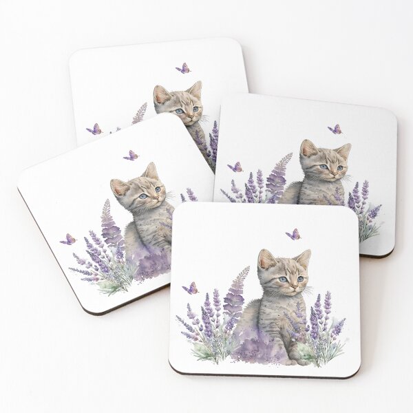Item preview, Kitten Among The Lavender designed and sold by ttntt.