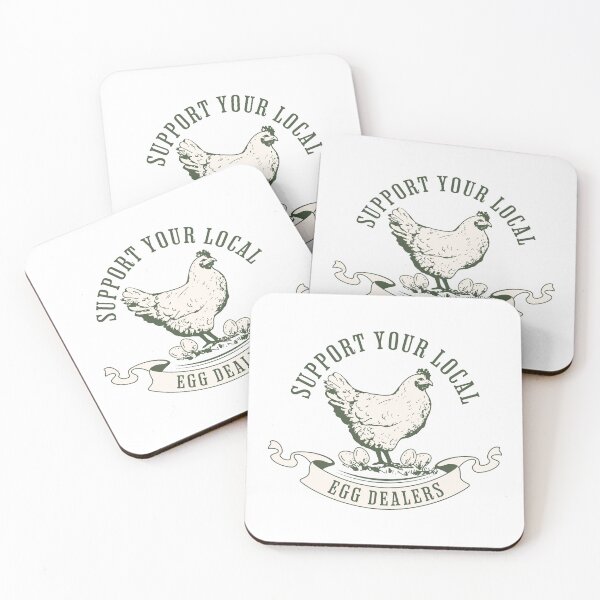 Item preview, Funny Chicken Support Your Local Egg Dealers designed and sold by knapst.