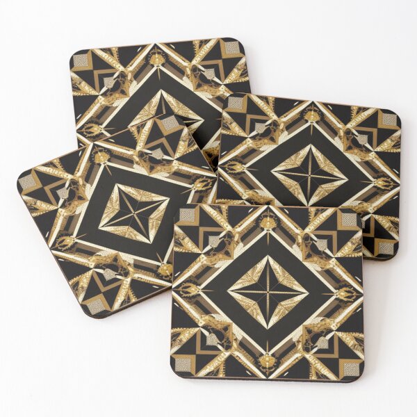 Item preview, Gold and black geometric pattern  designed and sold by Roxburylane.