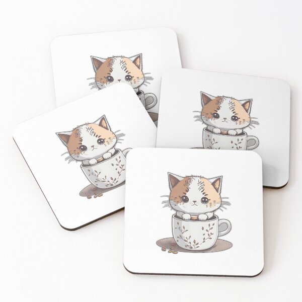 Item preview, Little kitten in cup designed and sold by stickerbuddy01.