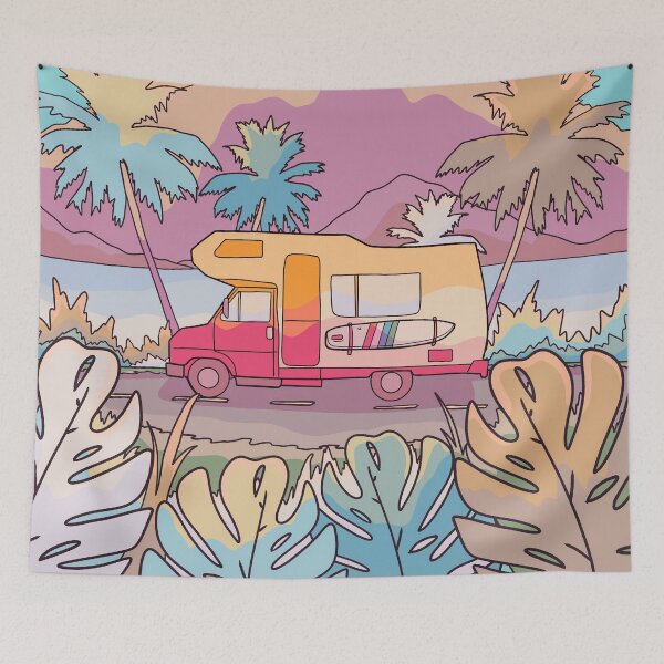 Item preview, Campervan travels designed and sold by Swadeillustrations.