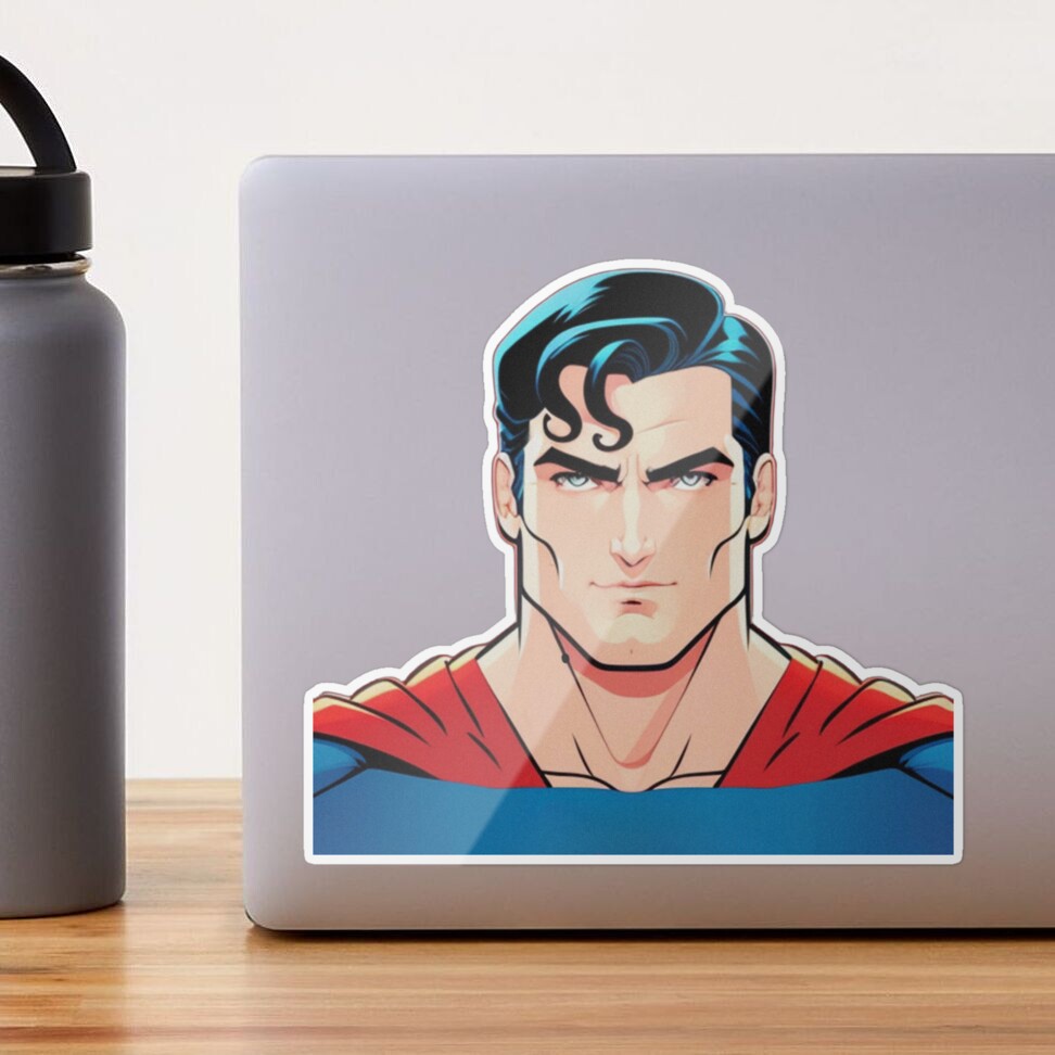 Superman: Unleash Your Inner Hero - Iconic Design Sticker for Sale by Tee  Time