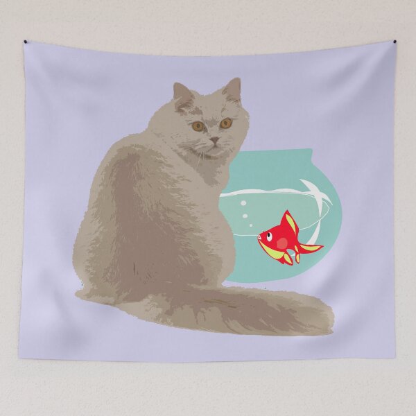 Item preview, Cat Guarding Fishbowl designed and sold by JHANL.