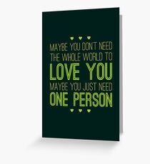 Just One Person Greeting Card