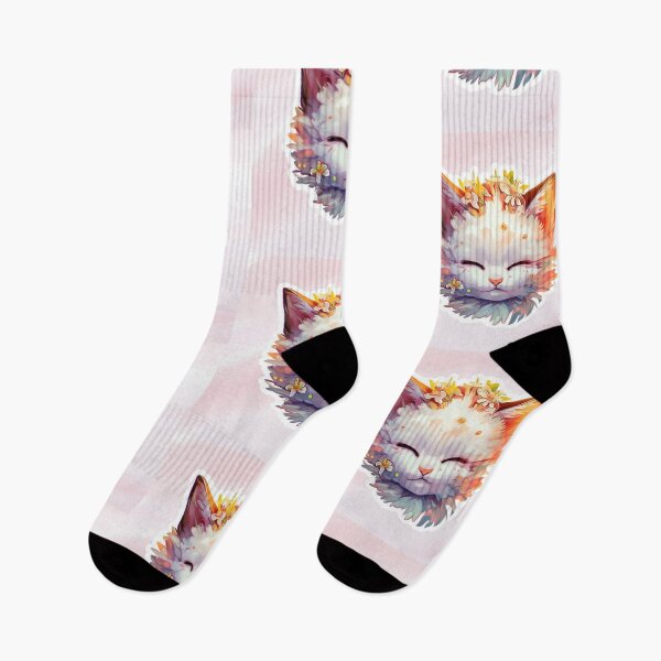 Item preview, Cute Kitty Digital Art Sticker with background designed and sold by teespedia.