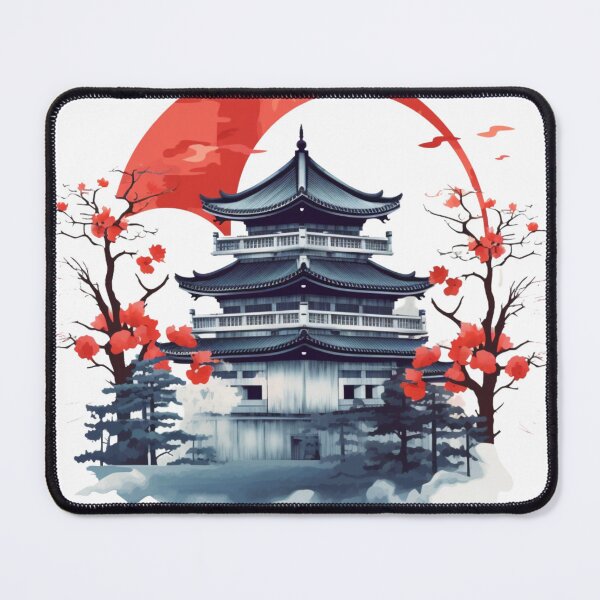 Item preview, Japanese landscape with pagoda designed and sold by Pflugart.