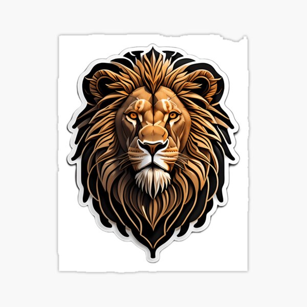Item preview, Frontal lion, sticker designed and sold by gaahlKING2.