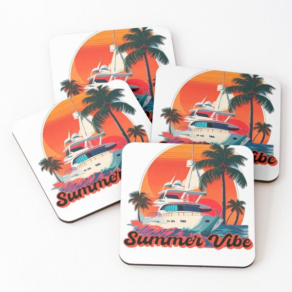Item preview, Yacht With Palm Trees and Sunset designed and sold by Tobiasz Pietruska.