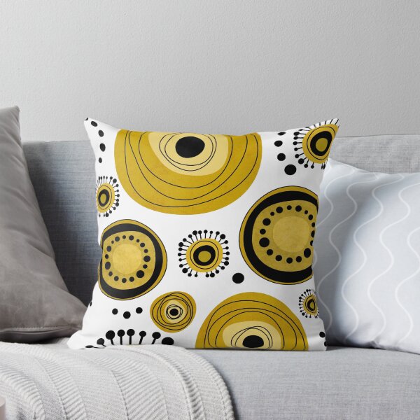 Item preview, Mid Century Modern Yellow Flowers Pattern designed and sold by dreamprint.