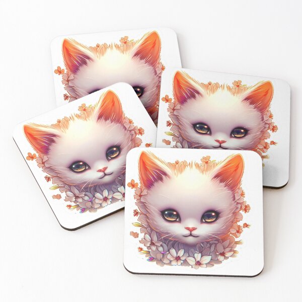 Item preview, Cute Kitty Digital Art Sticker no background designed and sold by teespedia.