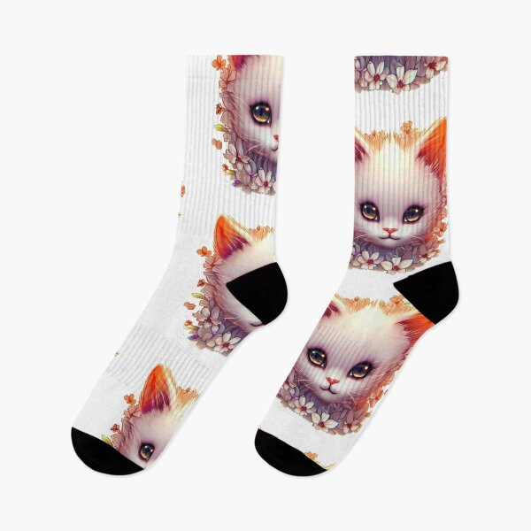 Item preview, Cute Kitty Digital Art Sticker no background designed and sold by teespedia.